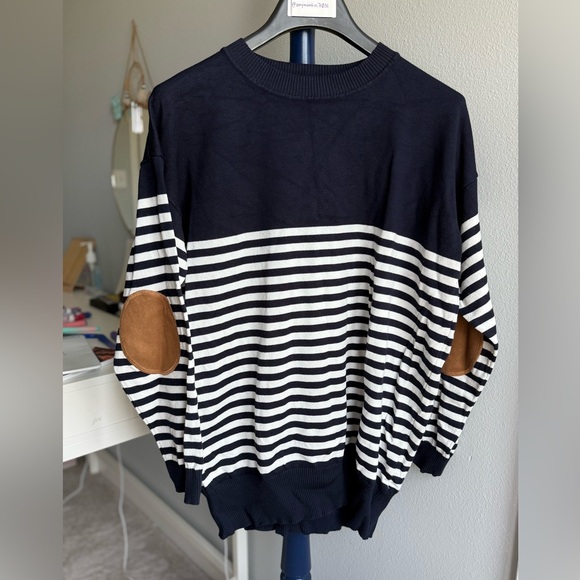 Chic Soul Striped Sweater, Size 1X - Picture 1 of 15
